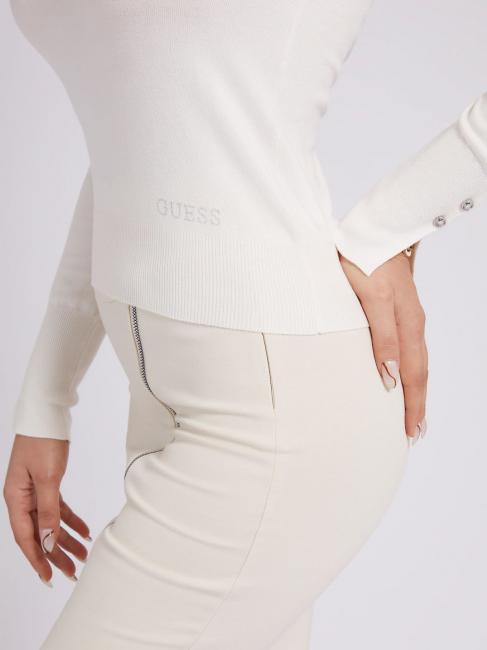 ELINOR Pulover cu decolteu cremwhi - Pulovere pentru femei