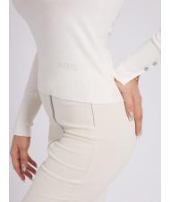GUESS ELINOR Pulover cu decolteu cremwhi - Pulovere pentru femei - 4