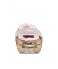 CROCS CLASSIC LINED GLITTER KIDS Sabot captusit auriu / abia roz - Pantofi pentru bebeluși - 5