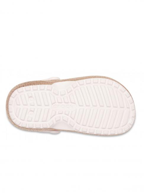CLASSIC LINED GLITTER KIDS Sabot captusit auriu / abia roz - Pantofi pentru bebeluși