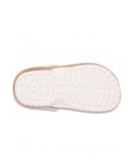 CROCS CLASSIC LINED GLITTER KIDS Sabot captusit auriu / abia roz - Pantofi pentru bebeluși - 7