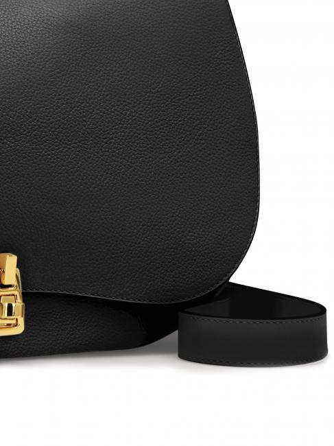 MAGIE L Geanta de umar din piele cu curea de umar negru - Genți femei