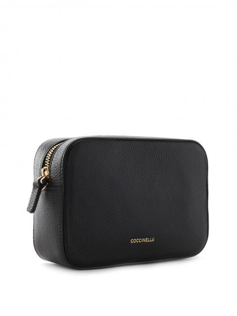 TEBE Geanta de umar din piele texturata negru - Genți femei