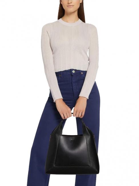 GILDA Geanta de umar, cu bareta de umar negru + marmură c - Genți femei