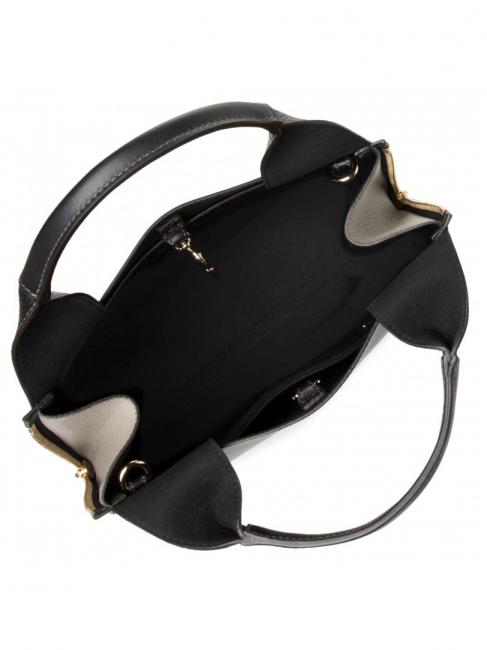 GILDA Geantă tote din piele de vițel romă și st eracle negru + marmură c - Genți femei