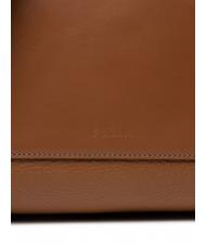 FURLA GILDA Geantă tote din piele de vițel romă și st eracle coniac / negru - Genți femei - 6