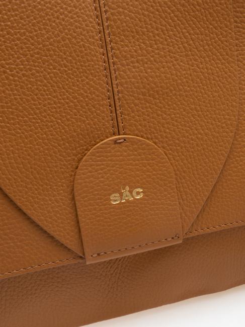 BORSA IN PELLE NAPPATA Cu curea de umar detasabila natural - Genți femei