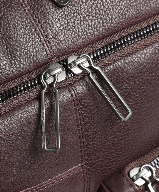 RONNIE Rucsac pentru laptop 14”, din piele BROWN - Rucsacuri pentru laptop