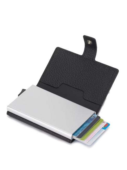 MODUS RESTYLG Suport card de credit din piele negru - Portofele bărbați