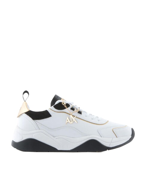 Sneaker running in pelle Adidași opt.wht + negru + auriu - Pantofi femei