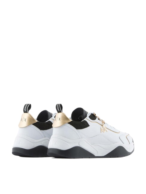 Sneaker running in pelle Adidași opt.wht + negru + auriu - Pantofi femei