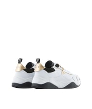 ARMANI EXCHANGE Sneaker running in pelle Adidași opt.wht + negru + auriu - Pantofi femei - 3