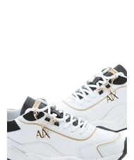 ARMANI EXCHANGE Sneaker running in pelle Adidași opt.wht + negru + auriu - Pantofi femei - 4