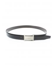 UNGARO Cintura doubleface in pelle con placca, poate fi scurtat la masura negru / maro &icirc;nchis - Curele - 3