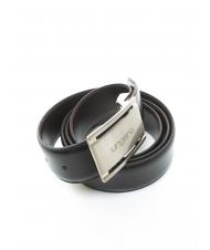 UNGARO Cintura doubleface in pelle con placca, poate fi scurtat la masura negru / maro &icirc;nchis - Curele - 4