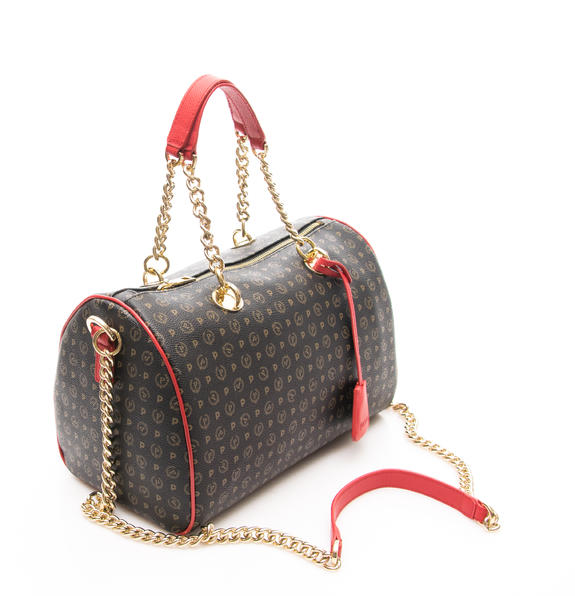 Tapiro Geantă de mână, cu curea de umăr lac negru - Genți femei