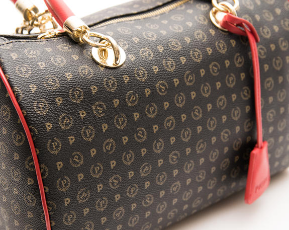 Tapiro Geantă de mână, cu curea de umăr lac negru - Genți femei