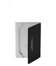 SPALDING Porta Biglietti da Visita Din piele si aluminiu negru - Portofele bărbați - 2