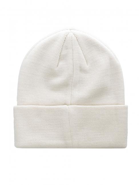 Berretto beanie con risvolto  aproape alb - Căciuli
