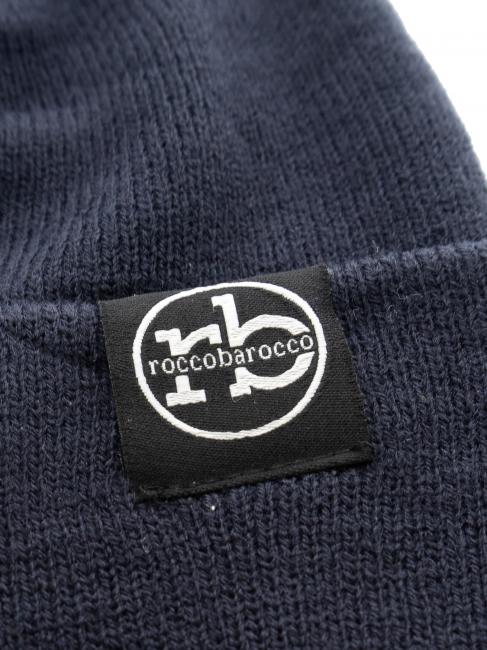 Berretto beanie con risvolto  albastru - Căciuli