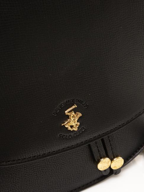 ANGELINA Geanta de umar cu clapa negru - Genți femei