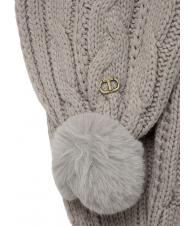 TWINSET Sciarpa con Pompon  gri melange deschis - Eșarfe - 2