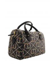 TWINSET Borsa Bauletto Cu mana, cu curea de umar dis.oval t floare / negru - Genți femei - 3