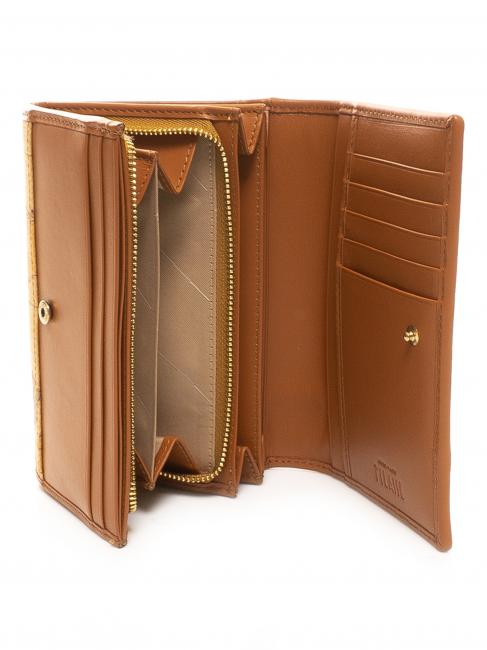 GEO CLASSIC Portofel mediu cu clapă NATURAL - Portofele femei