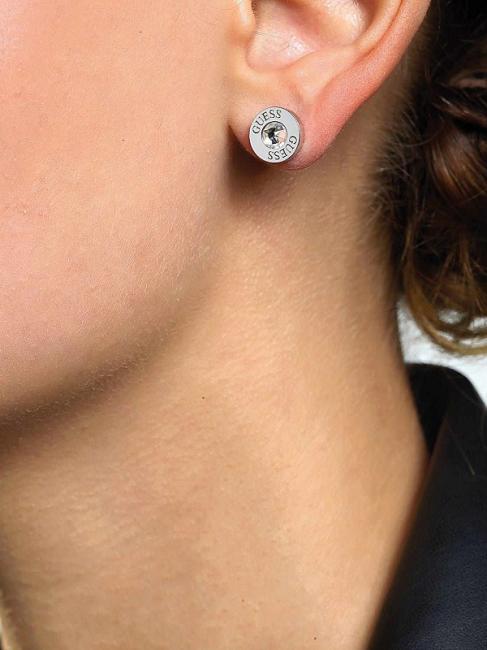 CLEAR CRYSTAL AND LOGO STUDS Cercei SILVER - Cercei