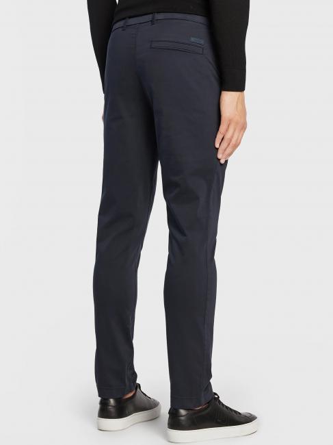 Sateen chino  Pantaloni din bumbac, slim fit Calvin Navy - Pantaloni