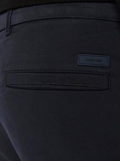 Sateen chino  Pantaloni din bumbac, slim fit Calvin Navy - Pantaloni