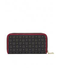 POLLINI HERITAGE  Portofel mare cu buzunar lac negru - Portofele femei - 5