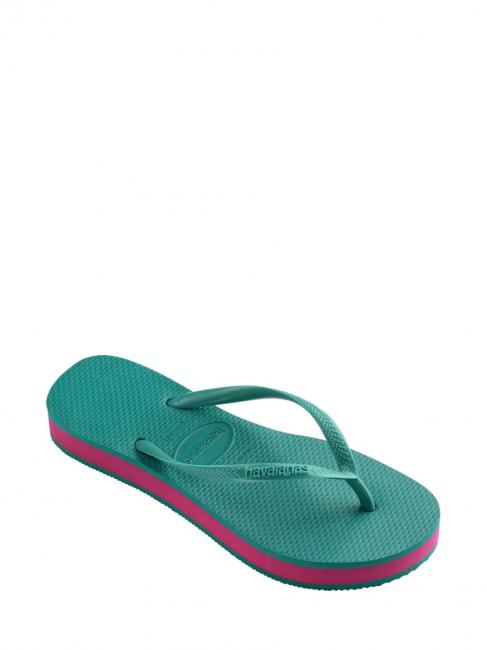 SLIM FLATFORM SLIM FLATFORM Flip-flops pentru femei prospețime verde - Pantofi femei