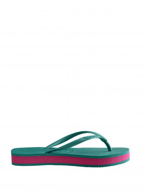 SLIM FLATFORM SLIM FLATFORM Flip-flops pentru femei prospețime verde - Pantofi femei