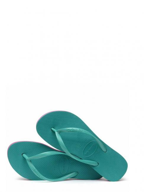 SLIM FLATFORM SLIM FLATFORM Flip-flops pentru femei prospețime verde - Pantofi femei