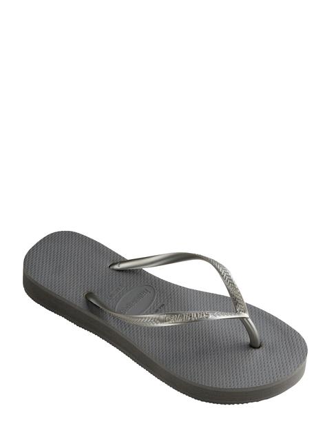 SLIM FLATFORM SLIM FLATFORM Flip-flops pentru femei oțel / gri - Pantofi femei