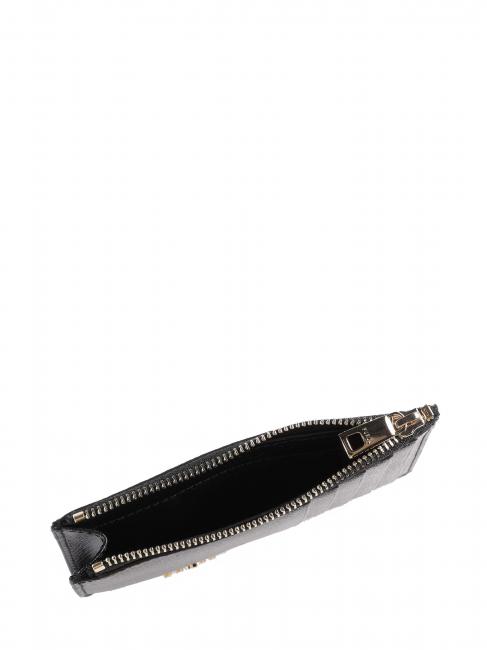CAMELIA Portofel plat din piele negru - Portofele femei