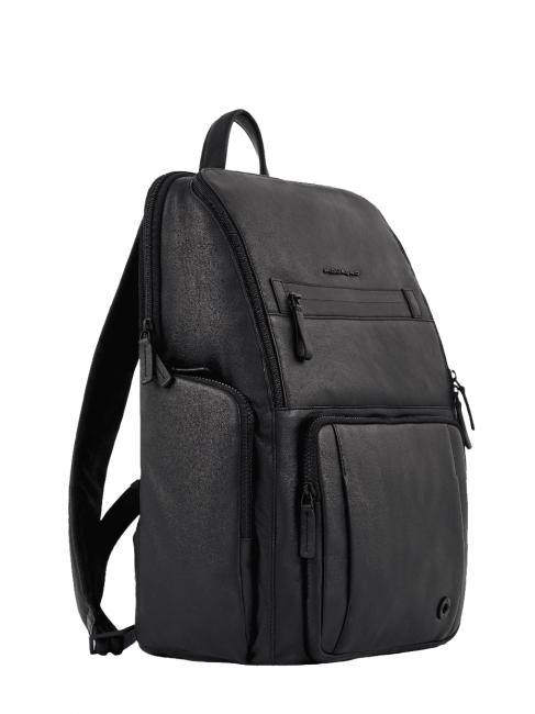 CHARLIE Rucsac pentru laptop de 15,6", din piele negru - Rucsacuri pentru laptop