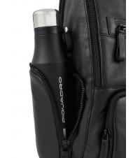 PIQUADRO CHARLIE Rucsac pentru laptop de 15,6", din piele negru - Rucsacuri pentru laptop - 3