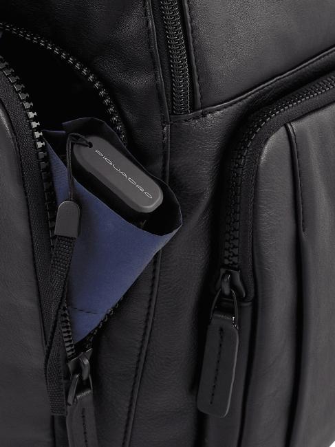 CHARLIE Rucsac pentru laptop de 15,6", din piele negru - Rucsacuri pentru laptop