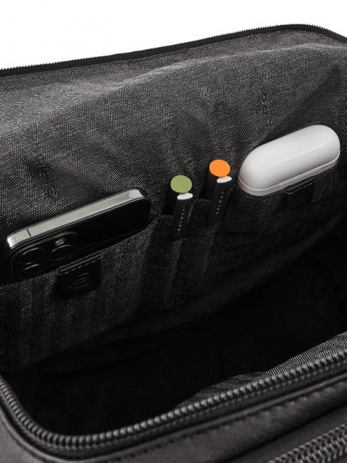 CHARLIE Rucsac pentru laptop de 15,6", din piele negru - Rucsacuri pentru laptop