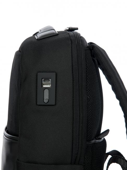 MONZA Rucsac extensibil pentru computer de 14" cu USB negru / negru - Rucsacuri pentru laptop