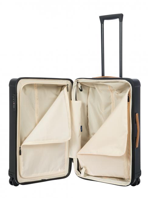 CAPRI Cărucior mediu cu port USB negru - Trolere rigide