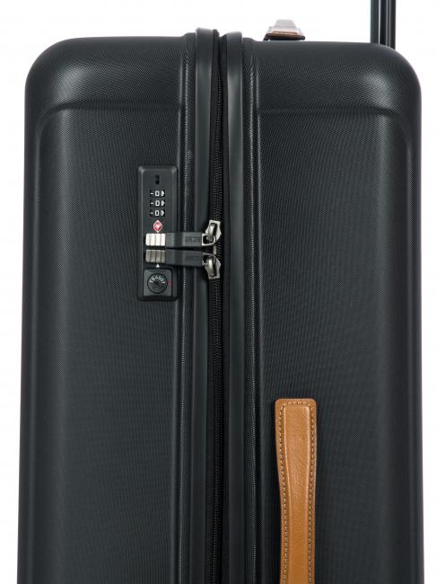 CAPRI Cărucior mediu cu port USB negru - Trolere rigide