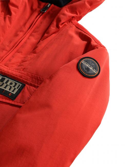 KIDS RAINFIOREST 2 POCKET Jachetă cu glugă (4-16 ani) maci roșii - Jachete pentru copii