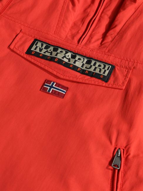 KIDS RAINFIOREST 2 POCKET Jachetă cu glugă (4-16 ani) maci roșii - Jachete pentru copii