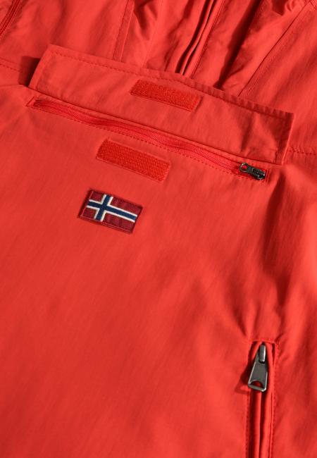 KIDS RAINFIOREST 2 POCKET Jachetă cu glugă (4-16 ani) maci roșii - Jachete pentru copii