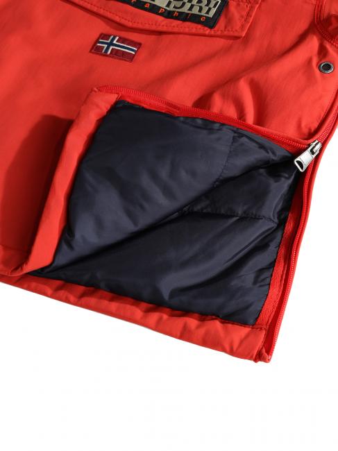 KIDS RAINFIOREST 2 POCKET Jachetă cu glugă (4-16 ani) maci roșii - Jachete pentru copii