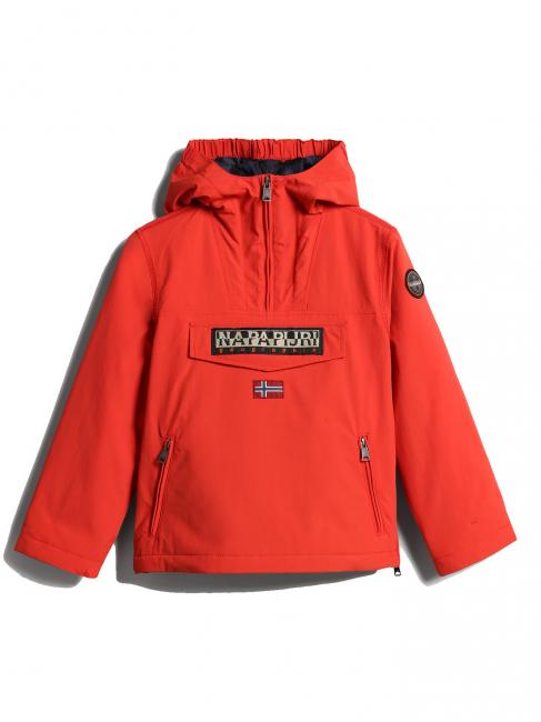 KIDS RAINFIOREST 2 POCKET Jachetă cu glugă (4-16 ani) maci roșii - Jachete pentru copii