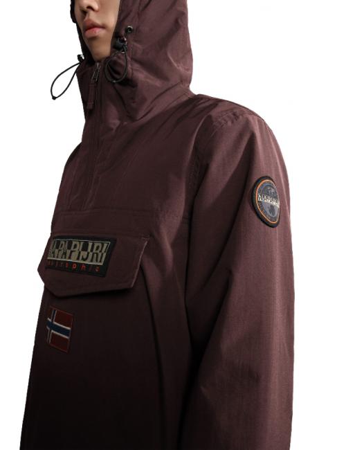 RAINFOREST WINTER 3 Jacheta impermeabila cu gluga burgundy fudge - Geci de bărbați